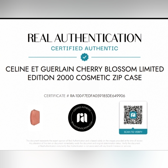 VTG Celine et Guerlain Cherry Blossom Limited Edition 2000 Cosmetic Zip - Picture 15 of 16